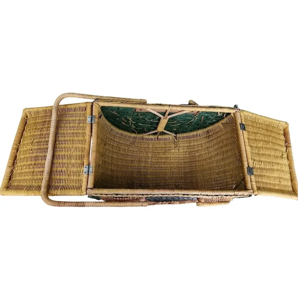 Wicker Half Round With‎ Sunflower and Handles 14.5''